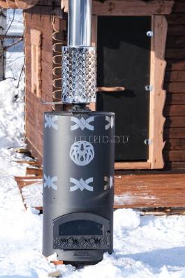 Банная печь периодического действия с прямым нагревом камней