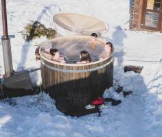 Купель с пластиковой вставкой  2000 мм. (с шезлонгом)