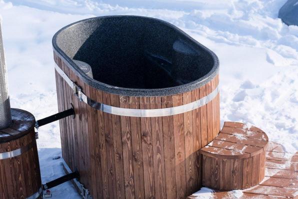 Купель с пластиковой вставкой (овальная)