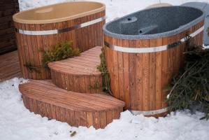 Подиум тандем для двух купелей