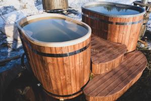 Подиум тандем для двух купелей