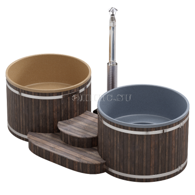 Подиум тандем для двух купелей