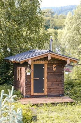 Баня мобильная Элпис (9 м2,  брус  кедр)