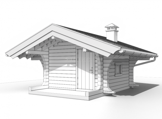Русская паровая баня Элпис  (14 м2,  брус )