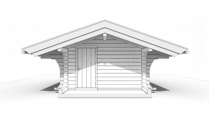 Русская паровая баня Элпис  (21 м2,  брус )