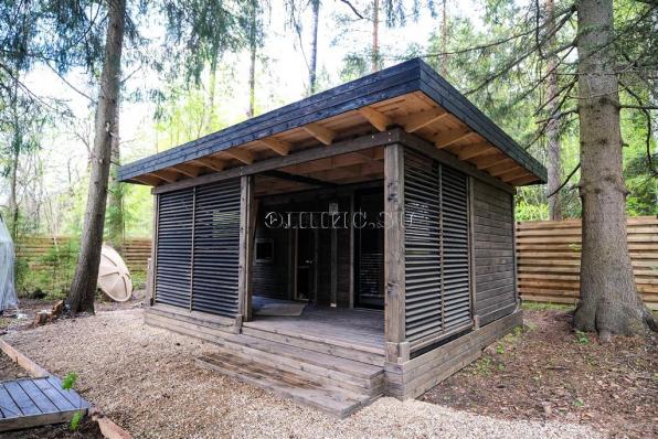 Русская паровая баня Элпис (  ставлафт. массив кедр 25 м2 )