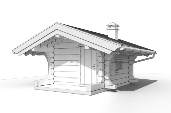 Русская паровая баня Элпис  (14 м2,  лафет кедр )
