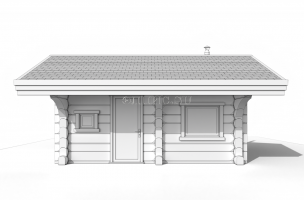 Русская паровая баня Элпис  ( 22 м2, лафет кедр )