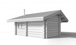 Русская паровая баня Элпис  ( 22 м2, лафет кедр )