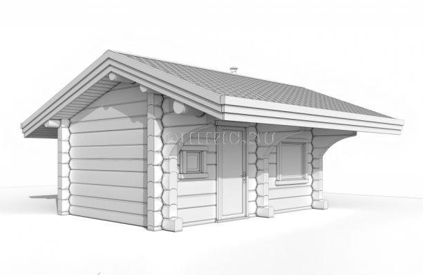 Русская паровая баня Элпис  ( 22 м2, лафет кедр )