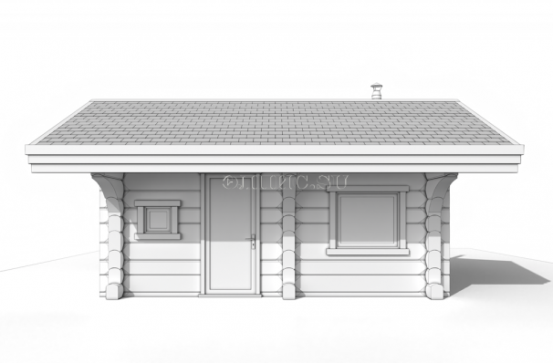 Русская паровая баня Элпис  ( 22 м2, лафет кедр )