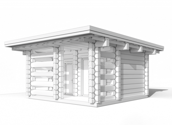 Русская паровая баня Элпис  ( 24 м2, лафет - кедр )