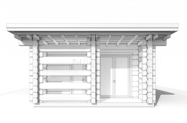 Русская паровая баня Элпис  ( 24 м2, лафет - кедр )