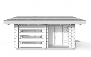 Русская паровая баня Элпис  ( 24 м2 лафет - кедр )