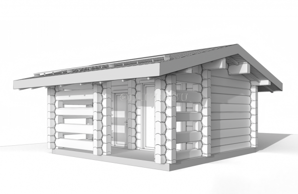 Русская паровая баня Элпис  ( 24 м2 лафет - кедр )