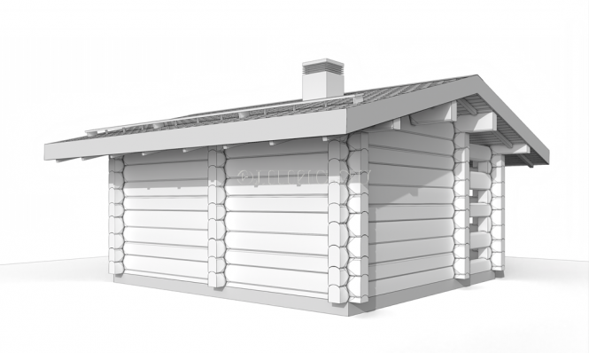 Русская паровая баня Элпис  ( 24 м2 лафет - кедр )