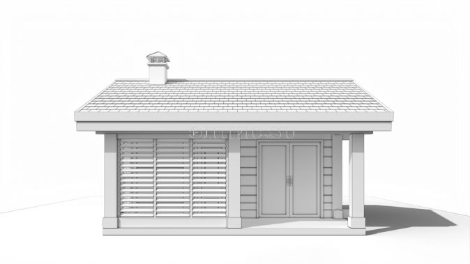 Русская паровая баня Элпис ( ставлафт. массив кедр 36 м2 )