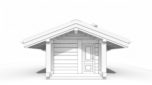 Русская паровая баня Элпис (  ставлафт. массив кедра,  14 м2 )