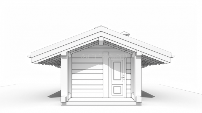 Русская паровая баня Элпис (  ставлафт. массив кедра,  14 м2 )