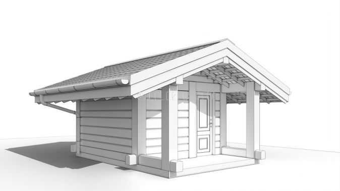 Русская паровая баня Элпис (  ставлафт. массив кедра,  14 м2 )