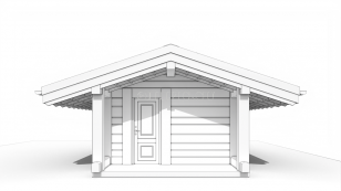 Русская паровая баня Элпис (  ставлафт, массив кедра,  21 м2 )